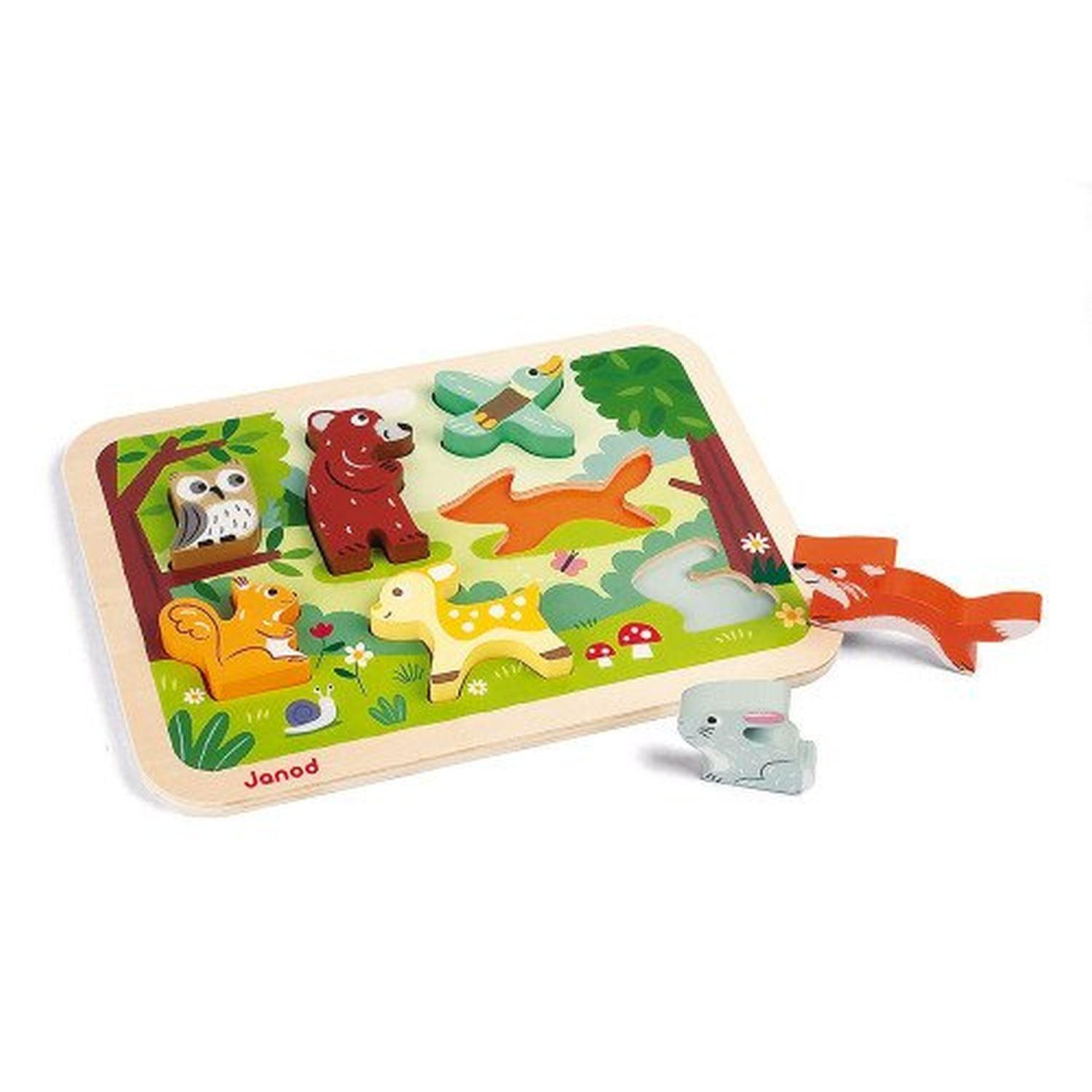 Janod - Chunky Puzzle Forest 7 pieces (wood)