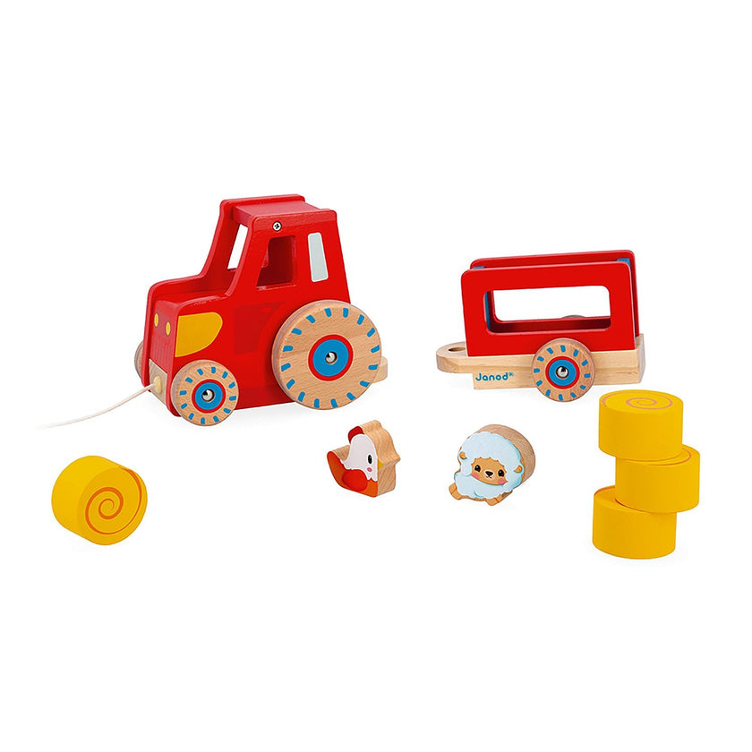 Janod - Farm: Pull Along Tractor