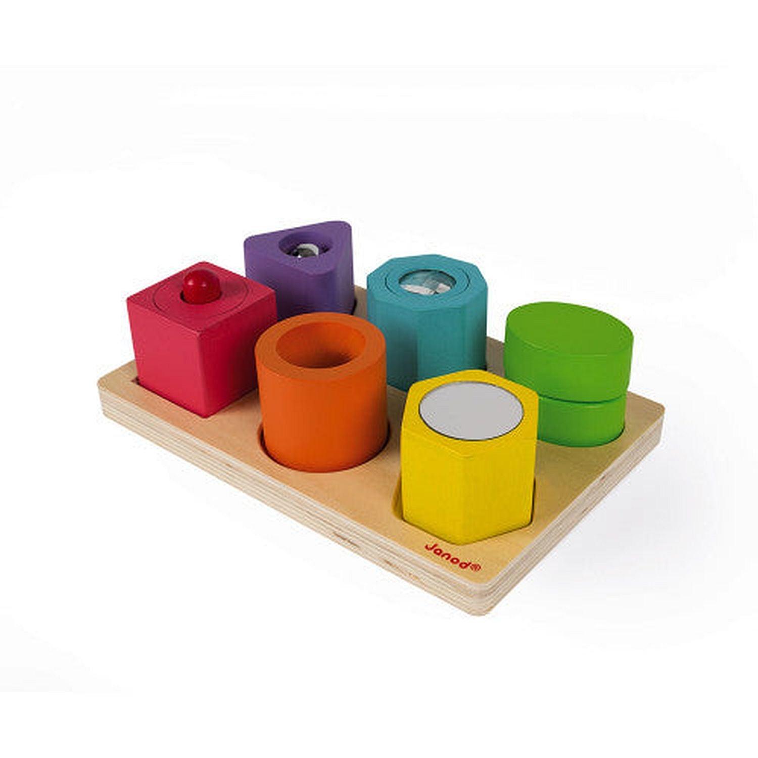 Janod - Iwood Shapes & Puzzle - 6 Blocks