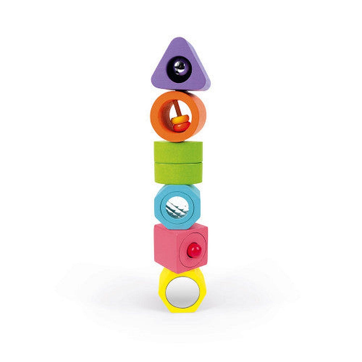 Janod - Iwood Shapes & Puzzle - 6 Blocks