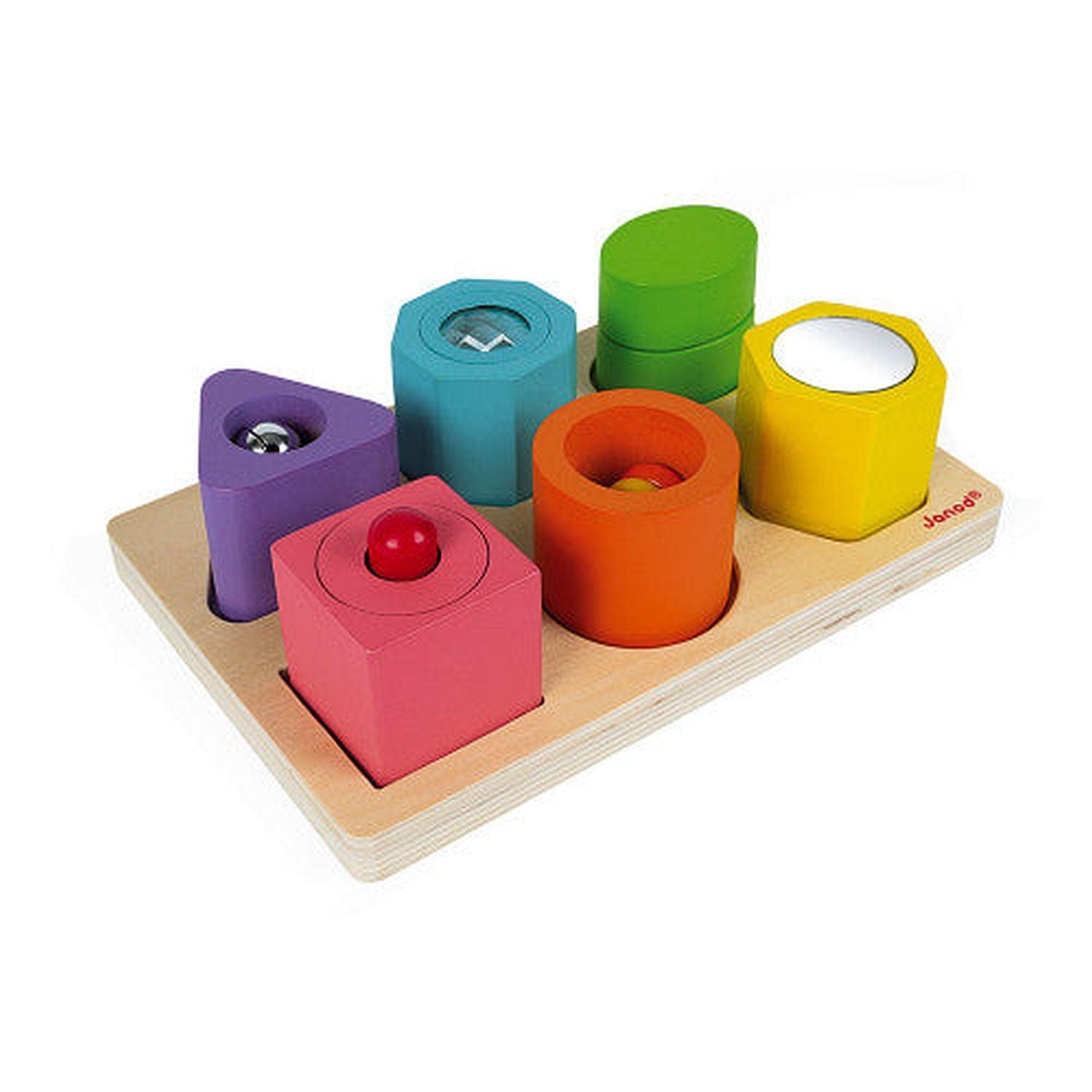 Janod - Iwood Shapes & Puzzle - 6 Blocks