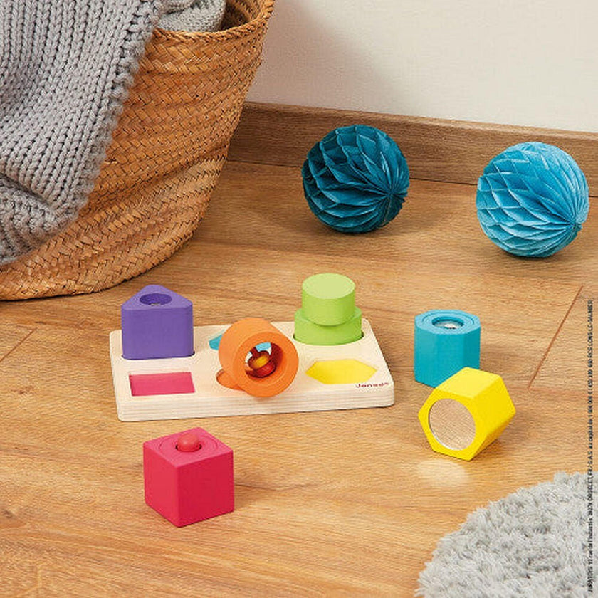 Janod - Iwood Shapes & Puzzle - 6 Blocks