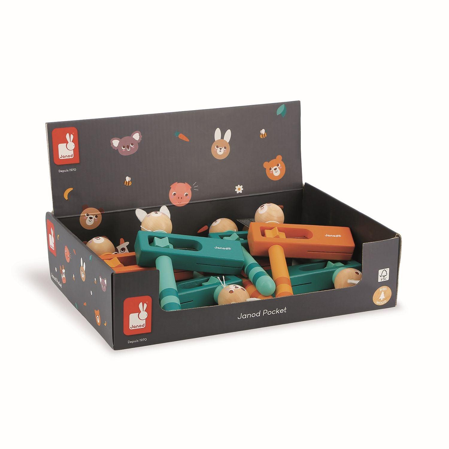 Janod - Janod Pocket Bear And Rabbit Noisemaker