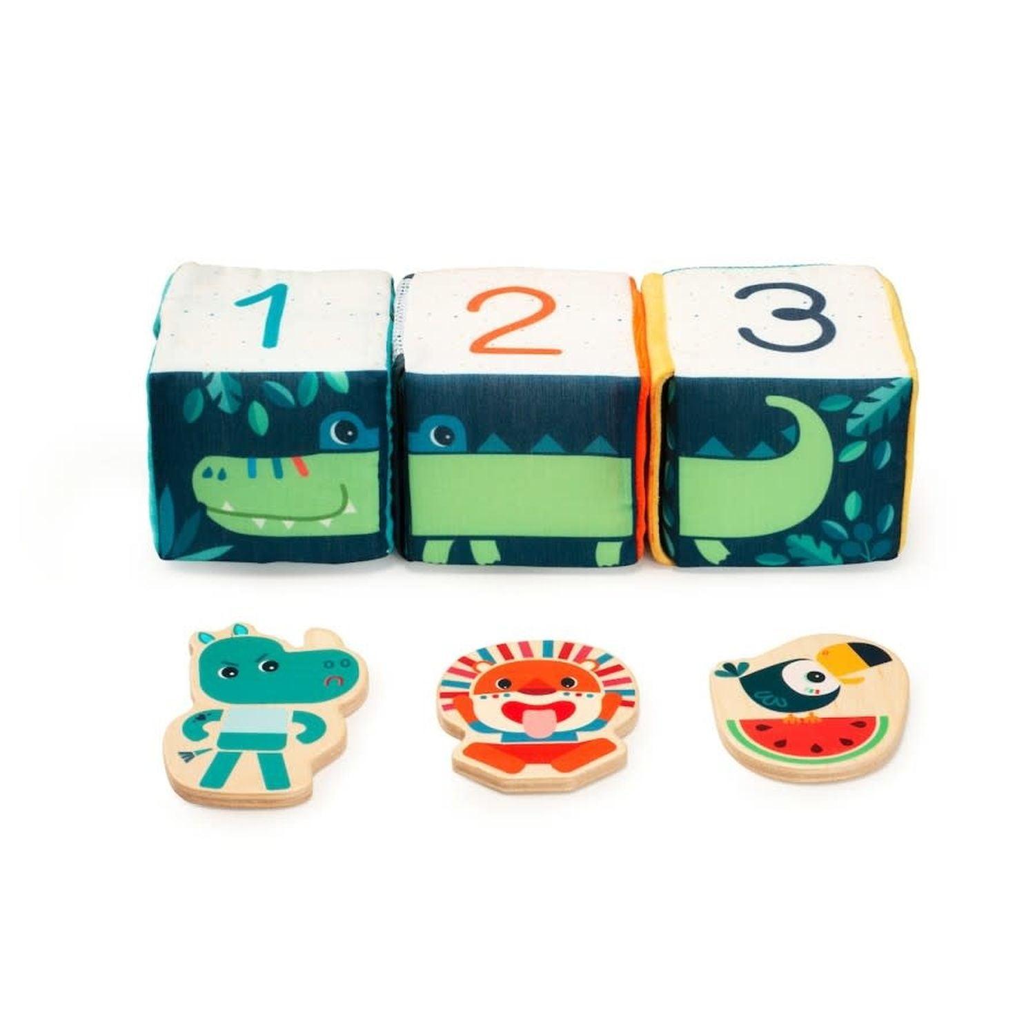Janod - Jungle - Hide - And - Seek Set of Cubes