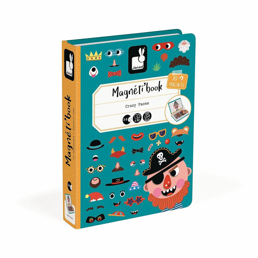 Janod - Magnetibook - Visages de garçons rigolos