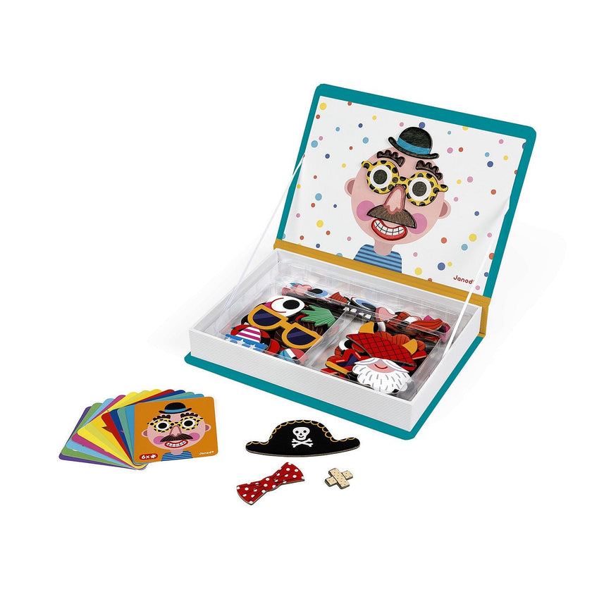 Janod - Magnetibook - Visages de garçons rigolos