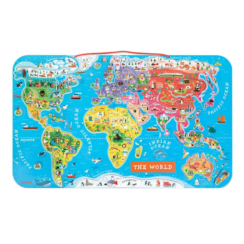 Janod - Magnetic World Puzzle Map