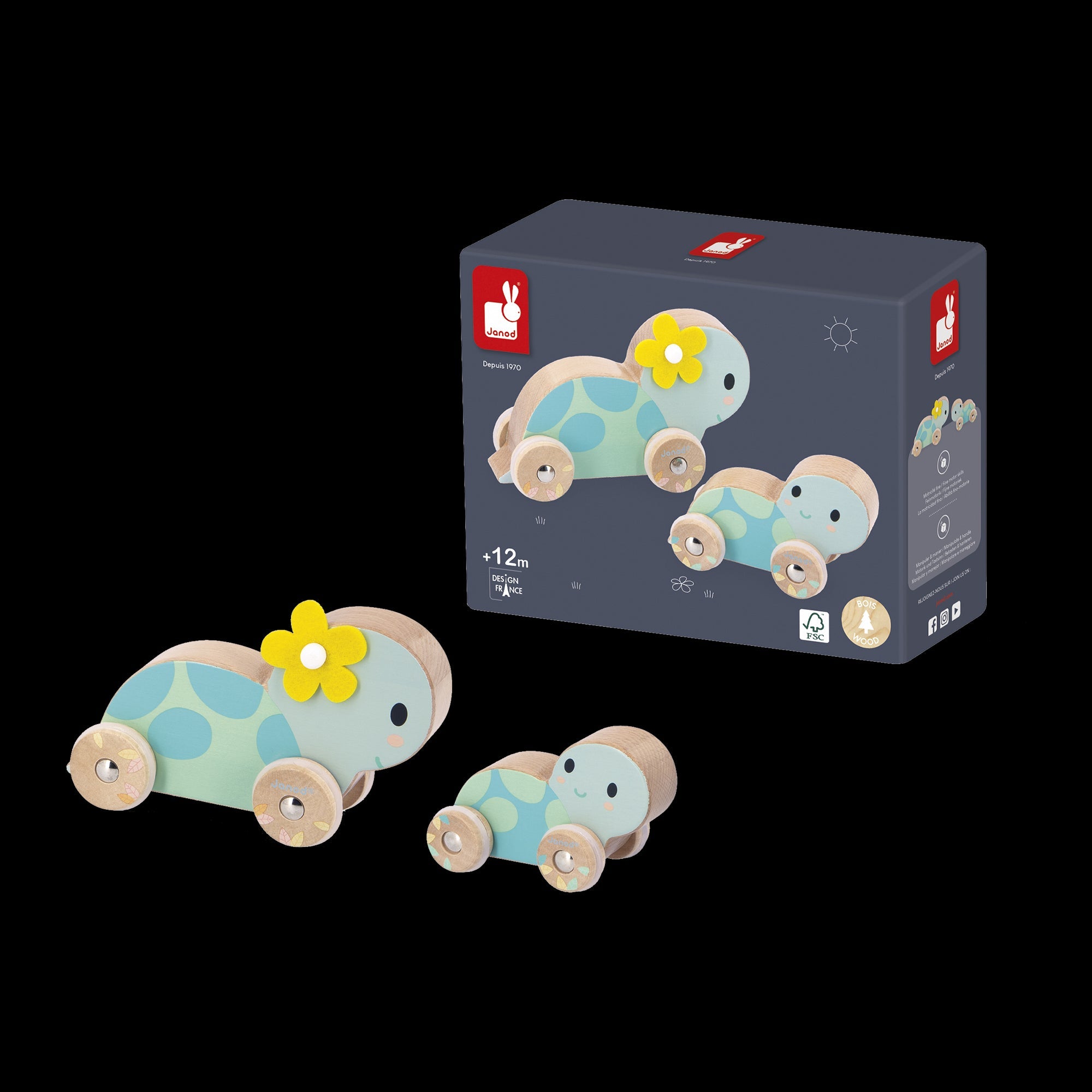Janod - PURE: SET OF 2 TURTLES