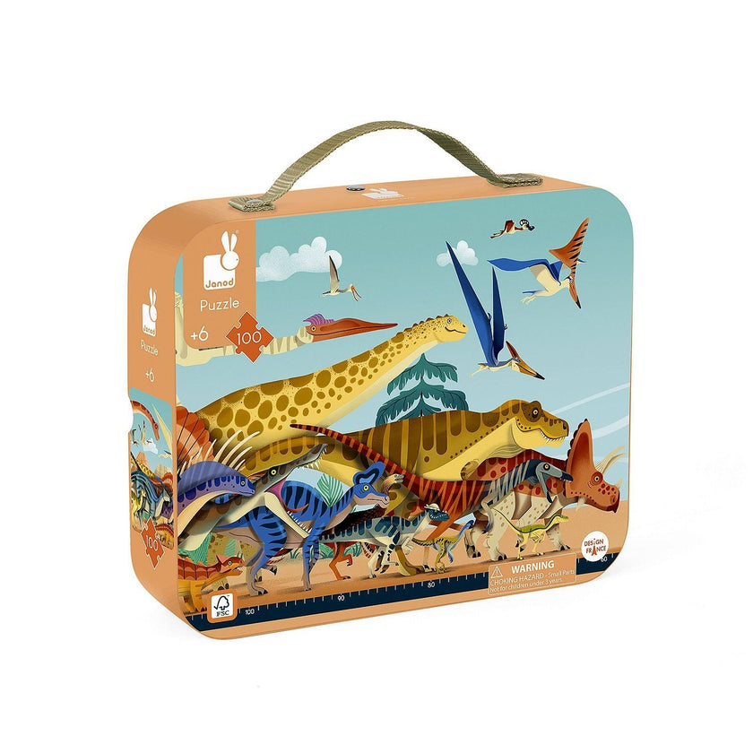 Janod - Puzzle panoramique Dinosaure (100 pièces)