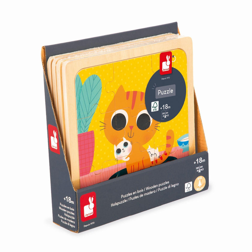 Janod - Peanut The Cat (9-Piece Puzzle)