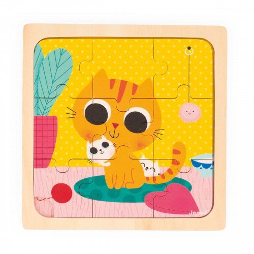 Janod - Peanut The Cat (9-Piece Puzzle)