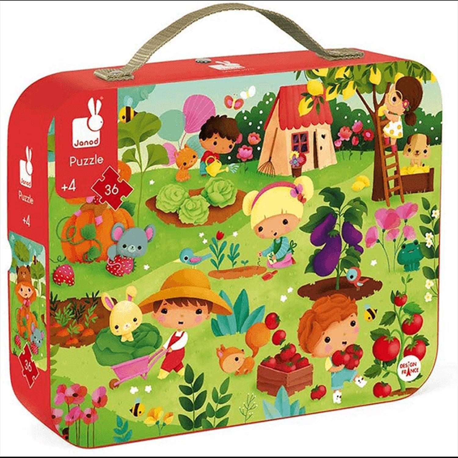 Janod - Puzzle 36 - Garden (36-Piece Puzzle)