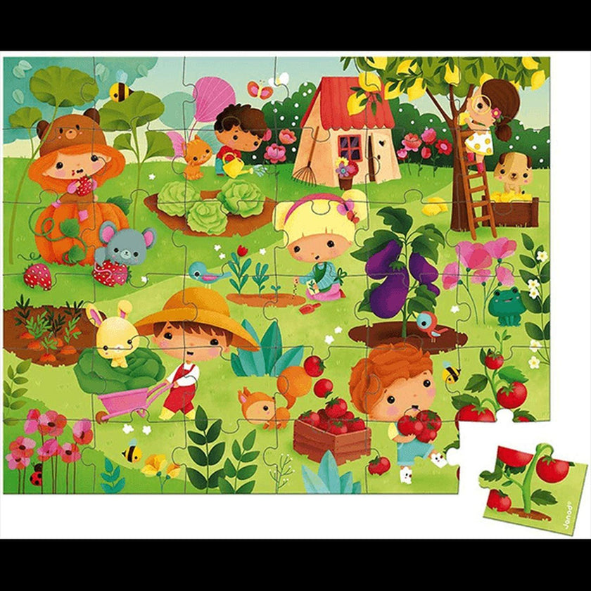 Janod - Puzzle 36 - Garden (36-Piece Puzzle)