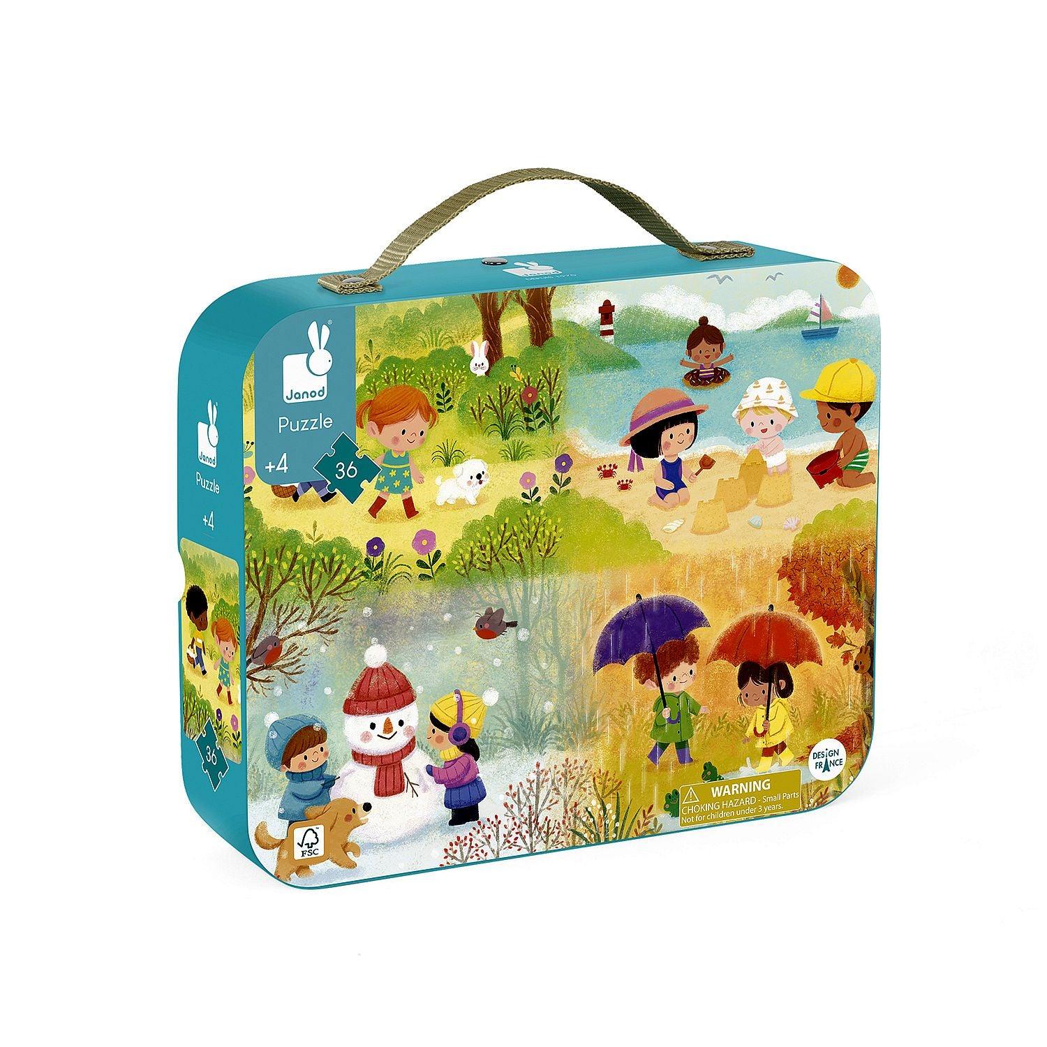 Janod - Puzzle 36 - Seasons (Puzzle de 36 pièces)