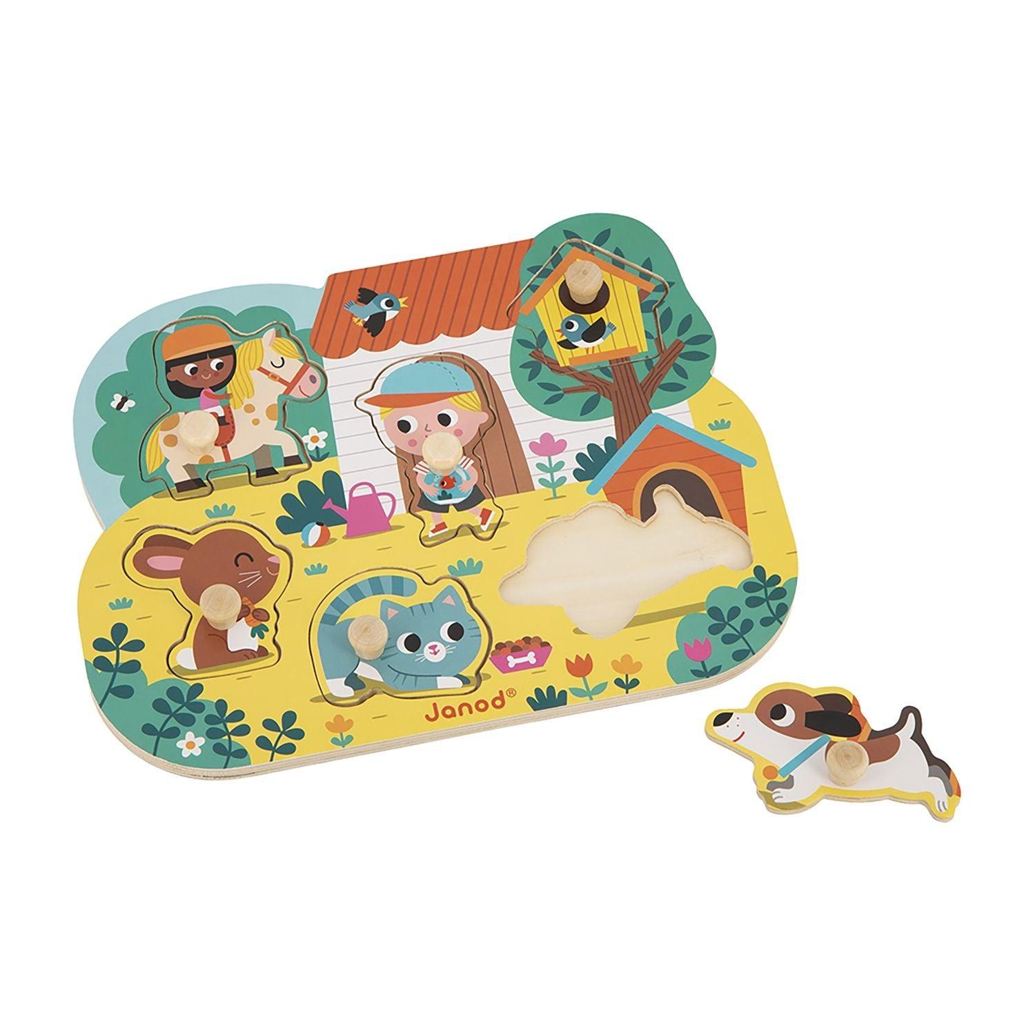 Janod - Puzzle 6 - Country (6-Piece Puzzle)