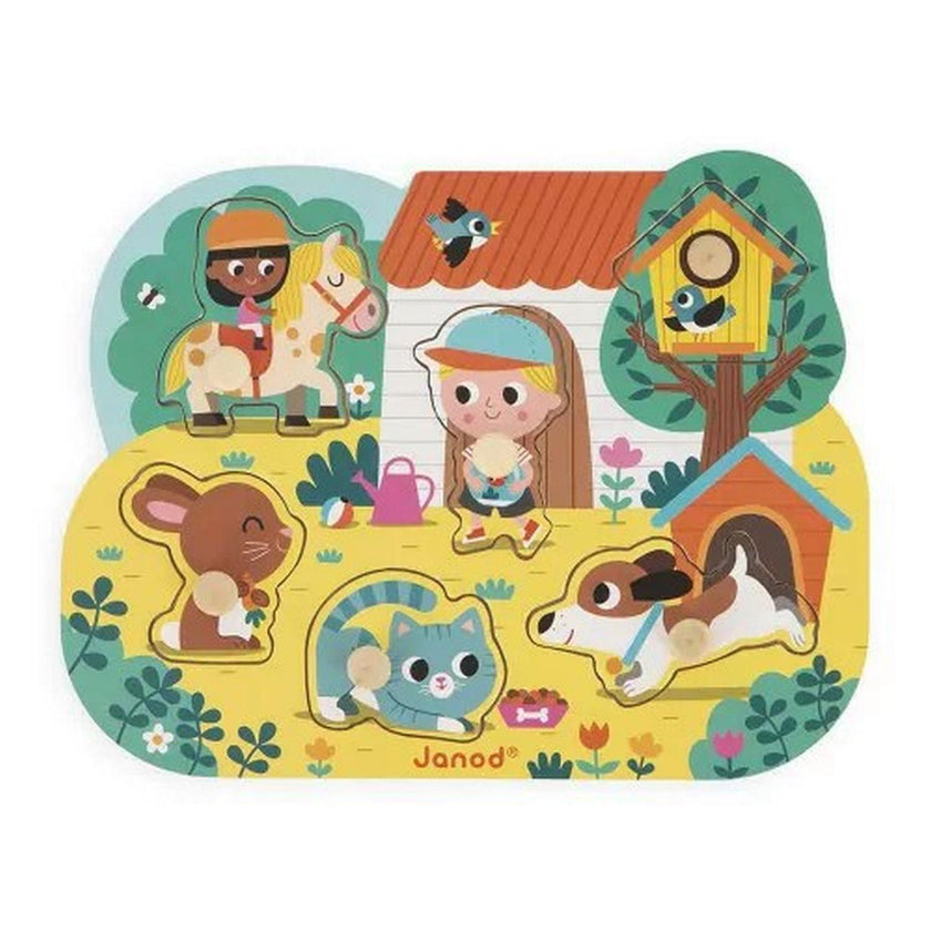 Janod - Puzzle 6 - Country (6-Piece Puzzle)