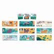 Janod - Pz3: Set 10 Puzzles of 3 Pcs - Animal Footprints