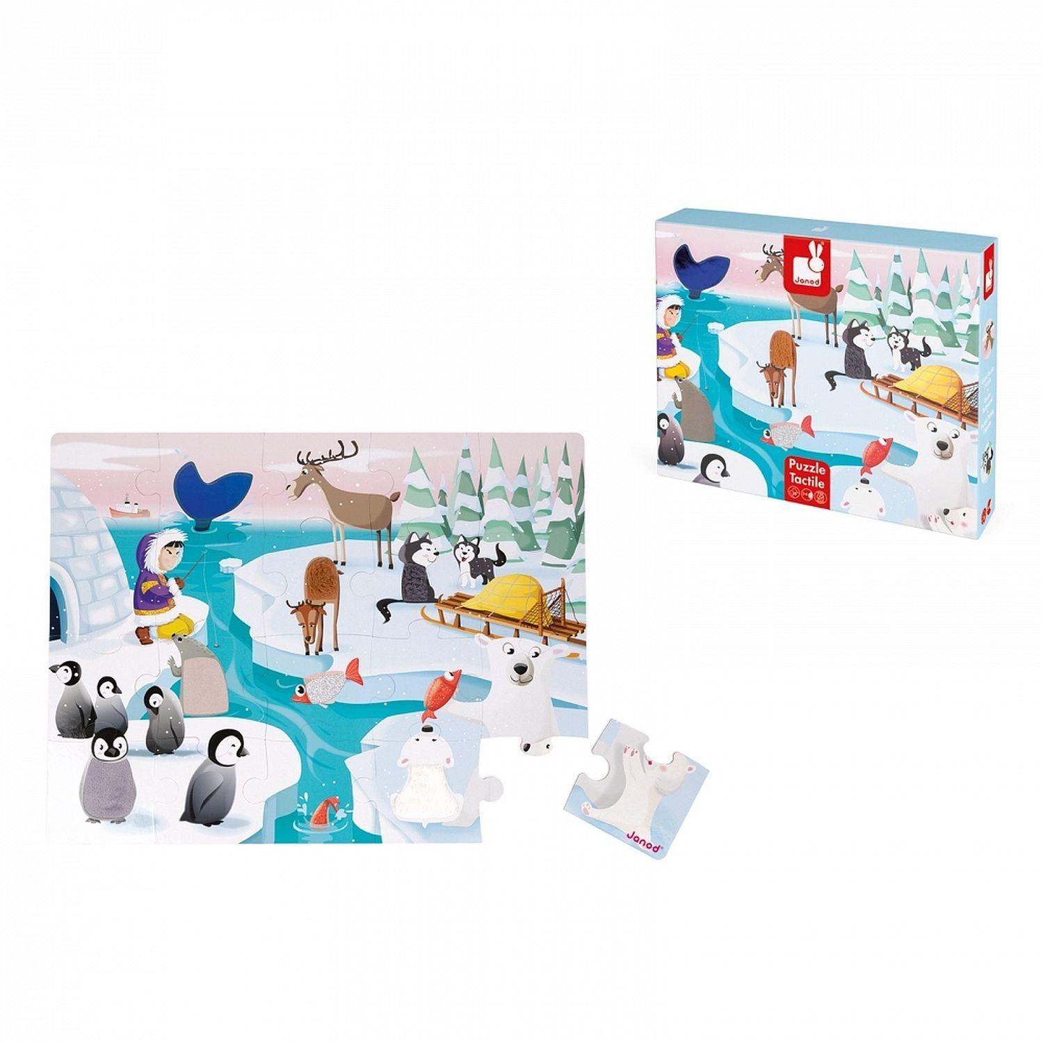Janod - Tactile - Life On Ice (20-Piece Puzzle)