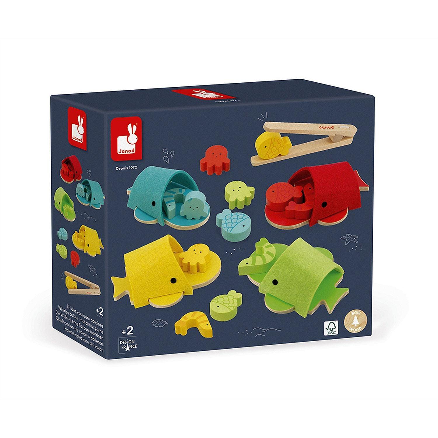 Janod - Whales Color Matching Game