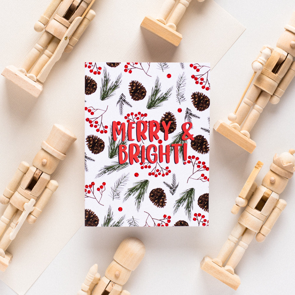 Merry & Bright - Greeting Card