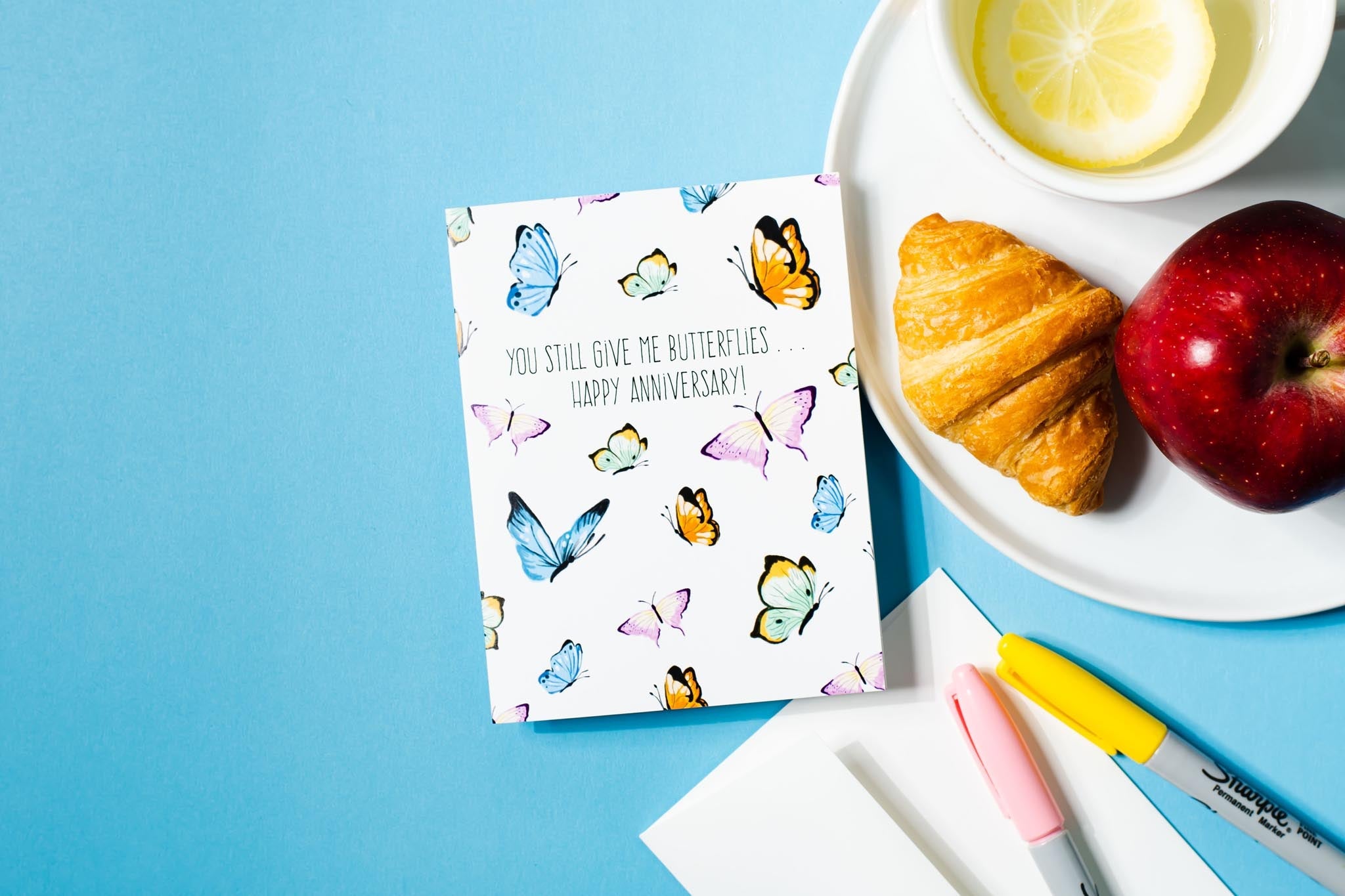You Still Give Me Butterflies  . . . Happy Anniversary - Greeting Card