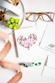 Mom (Floral Heart) - Greeting Card