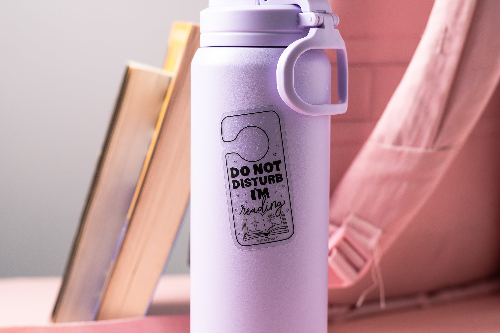 Do Not Disturb I'm Reading Clear Vinyl Sticker