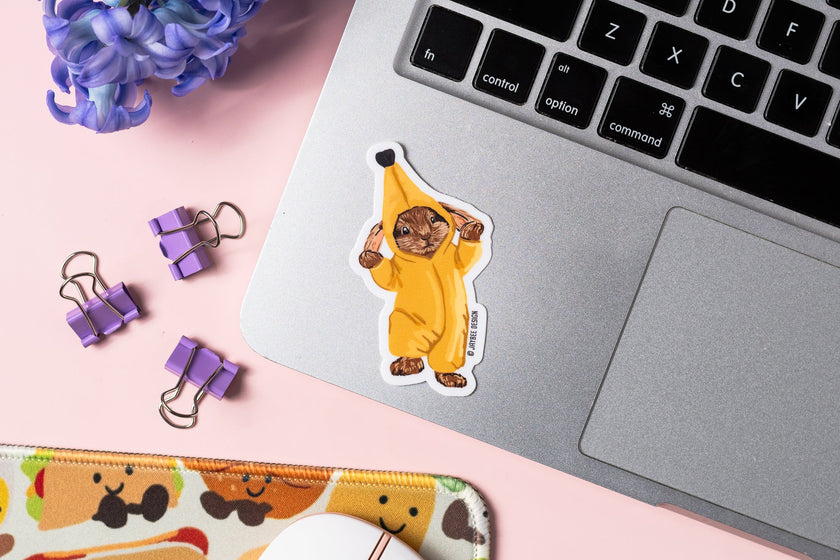 Banana Bunny Vinyl Sticker