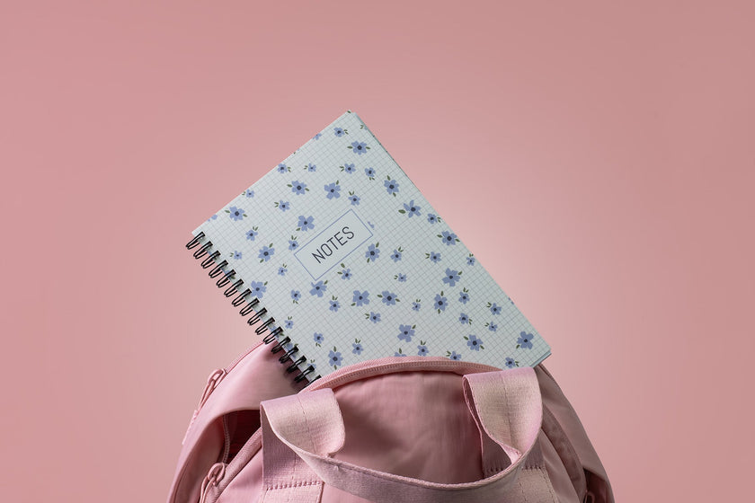 Purple Simple Floral Notebook