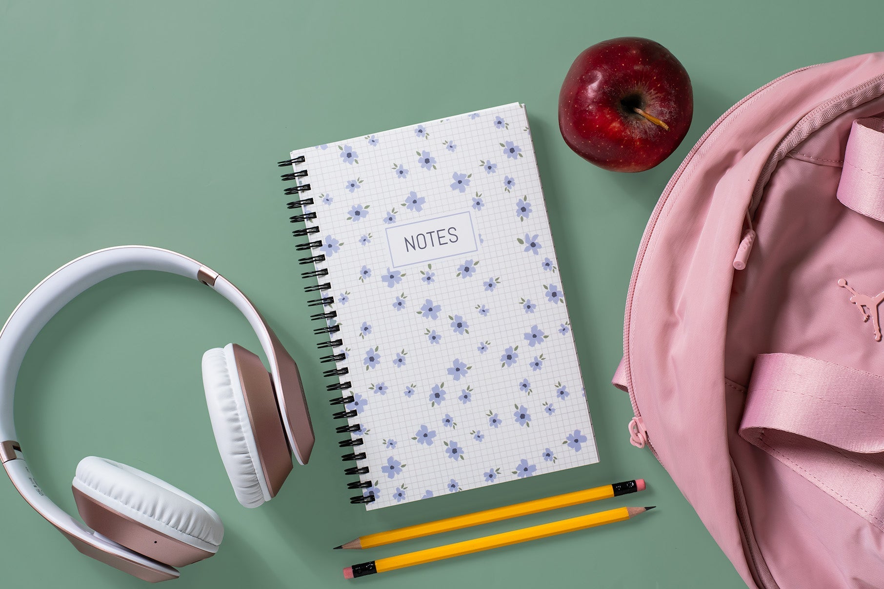 Purple Simple Floral Notebook