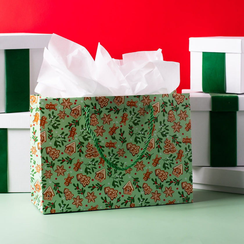 Gingerbread Pattern Gift Bag