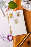 Daisy Postage Stamp Matte Vinyl Sticker