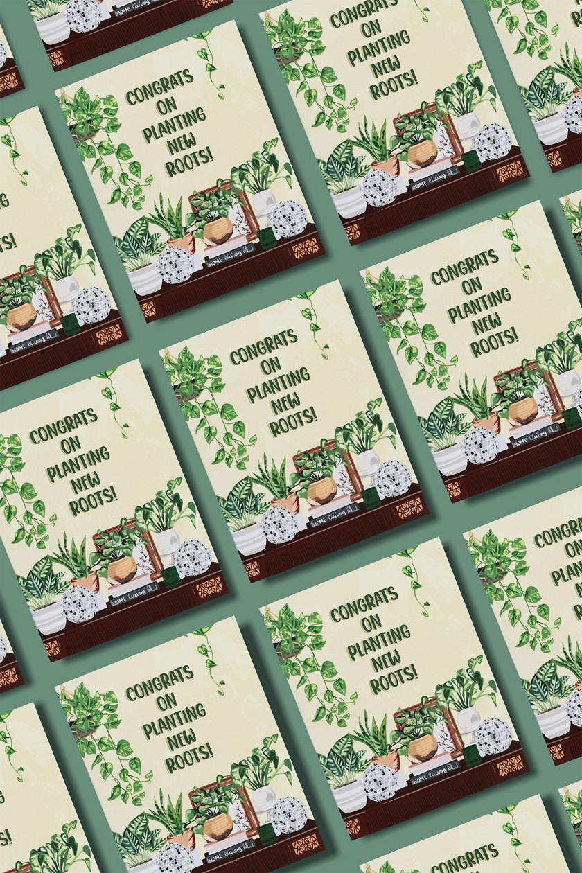 Congrats On Planting New Roots! - Greeting Card