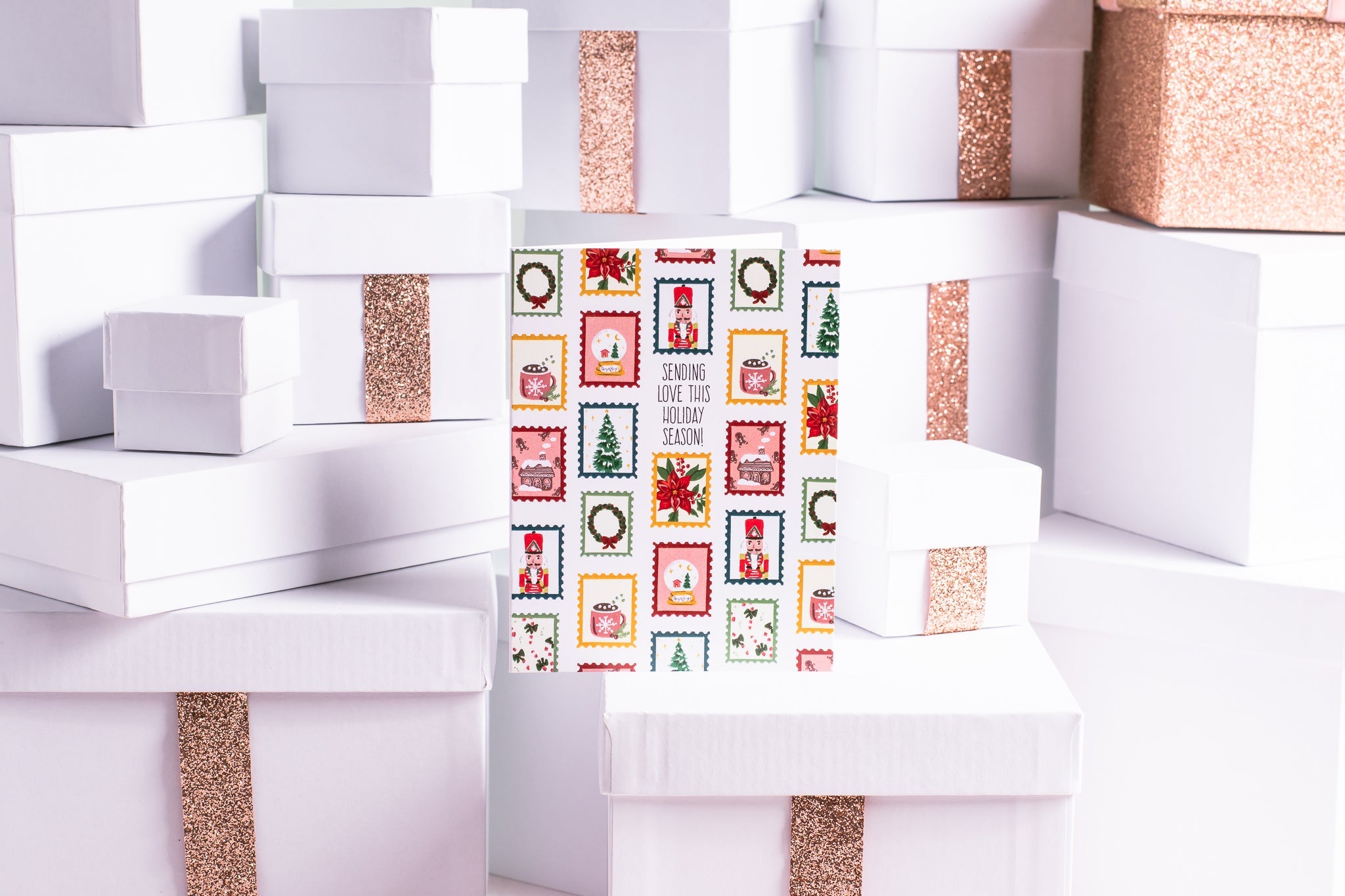 Sending Love This Holiday Season - Greeting Card