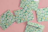 Green Daisies Pattern Envelope - 5 Pack