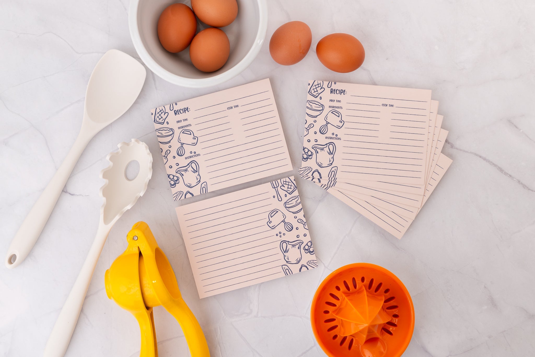 Tan Baking Recipe Cards
