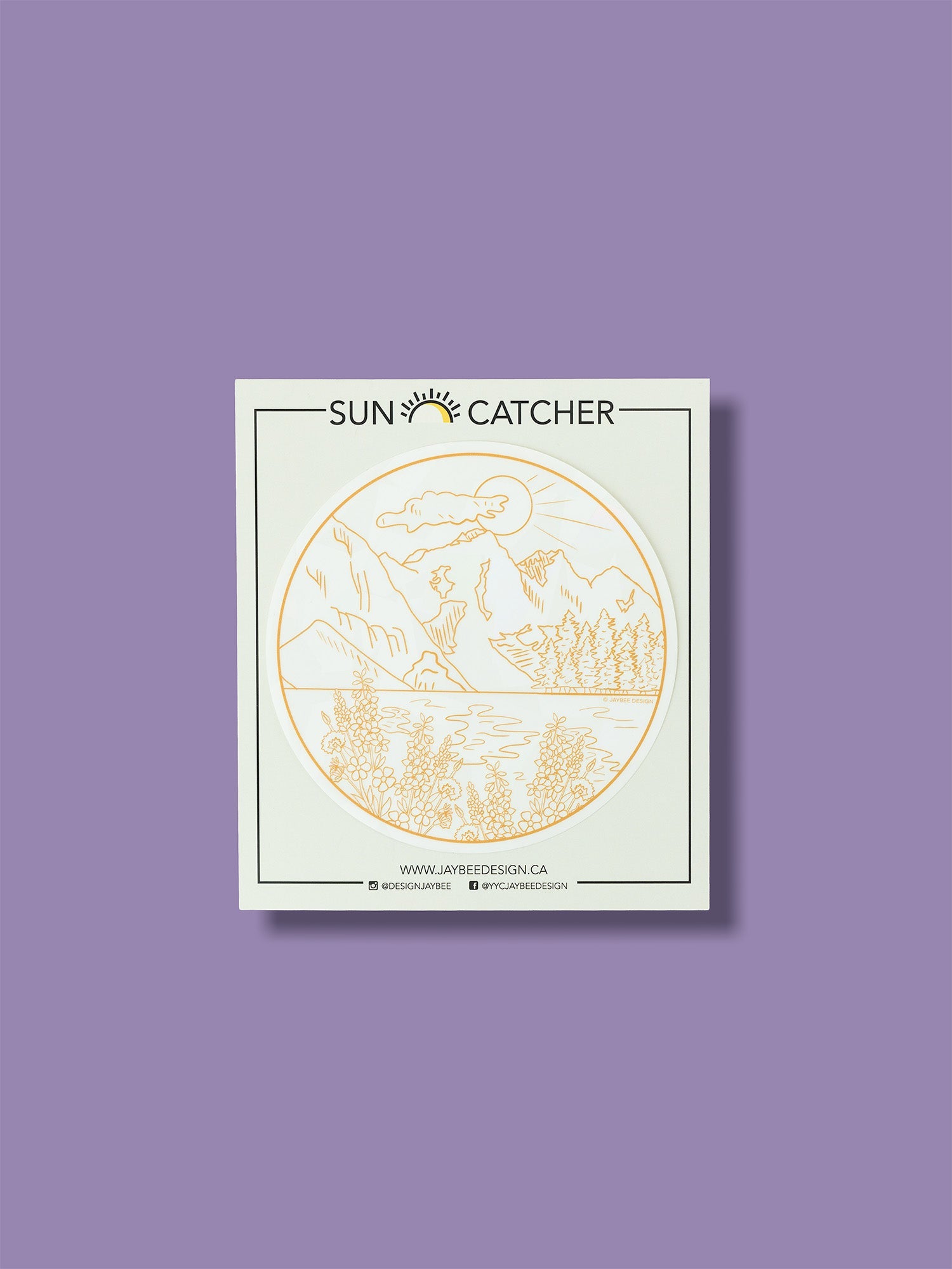 Mountain Flower Circle Sun Catcher