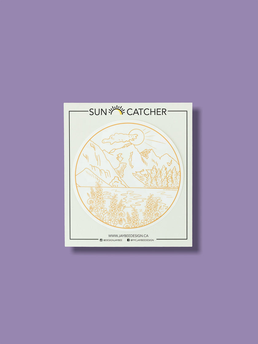 Mountain Flower Circle Sun Catcher
