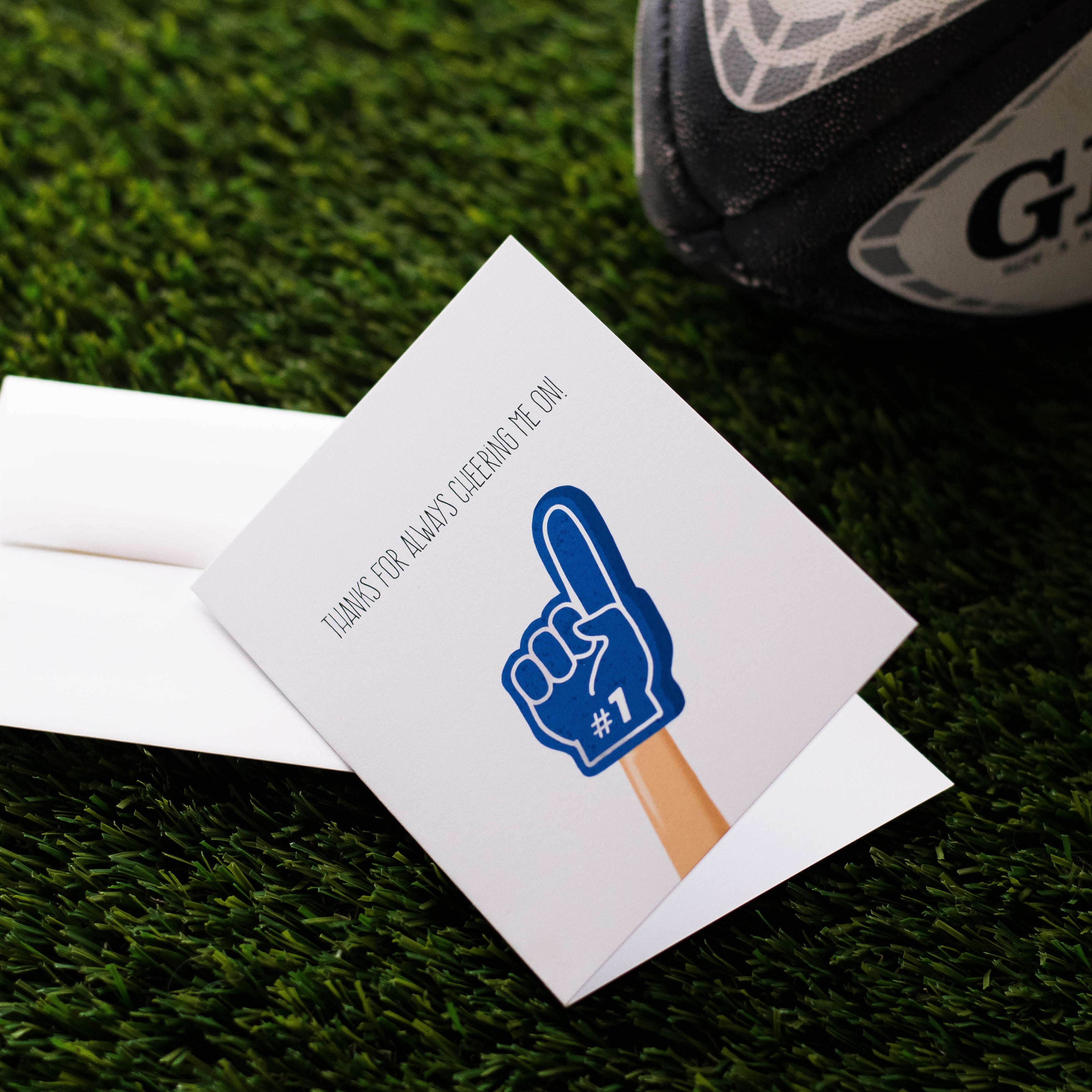 Thanks For Always Cheering Me On! - Greeting Card