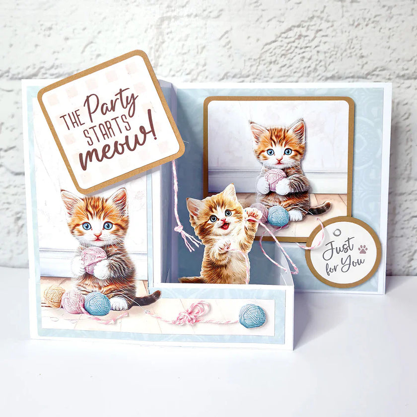 Crafty Kittens Die Cut Topper & Decoupage Collection