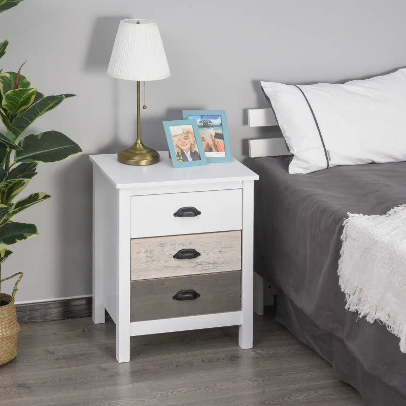 Avery Accent Table Storage Cabinet/Nightstand with 3 Drawers