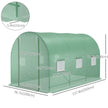 Outsunny Walk-in Tunnel Grow House: 11.5x6.6 Outdoor Plant Growing Hot House with Roll Up Door