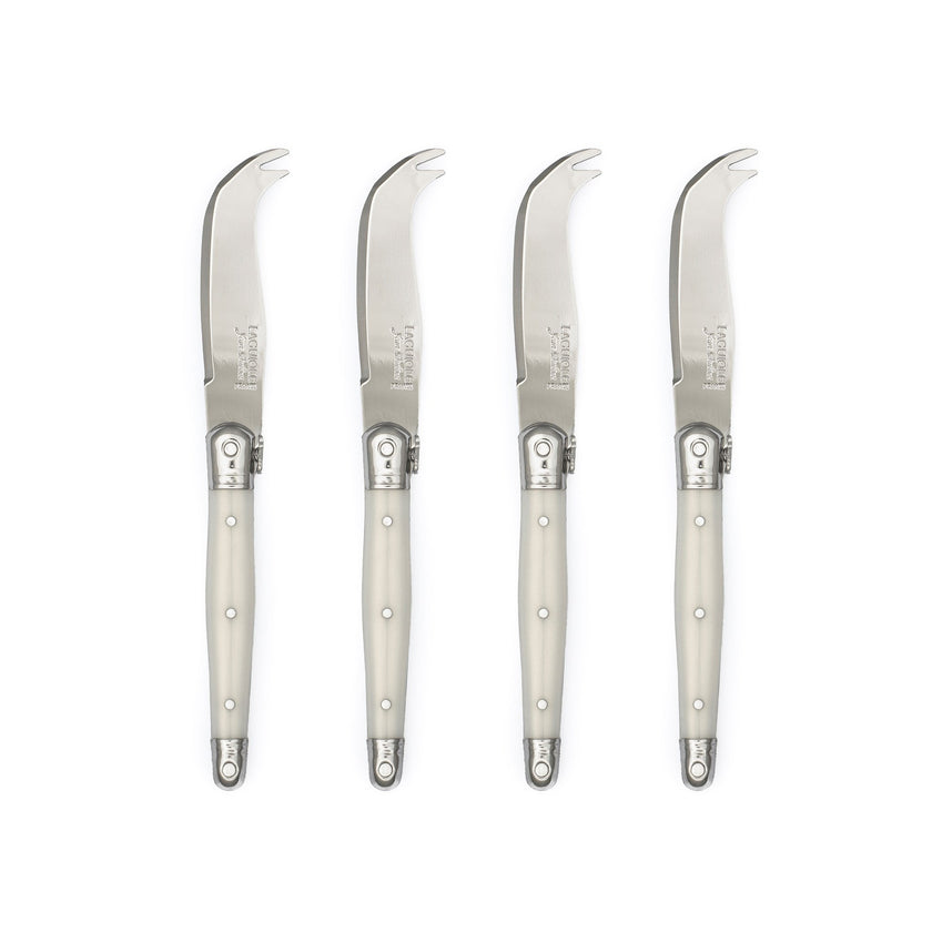 Jean Dubost - Laguiole Mini Cheese Knife ABS Pearl White 4pc