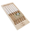 Jean Dubost - Laguiole Serrated Knife Set Oak 6pc