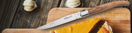 Jean Dubost - Laguiole Serrated Knife Set Olive Wood 6pc
