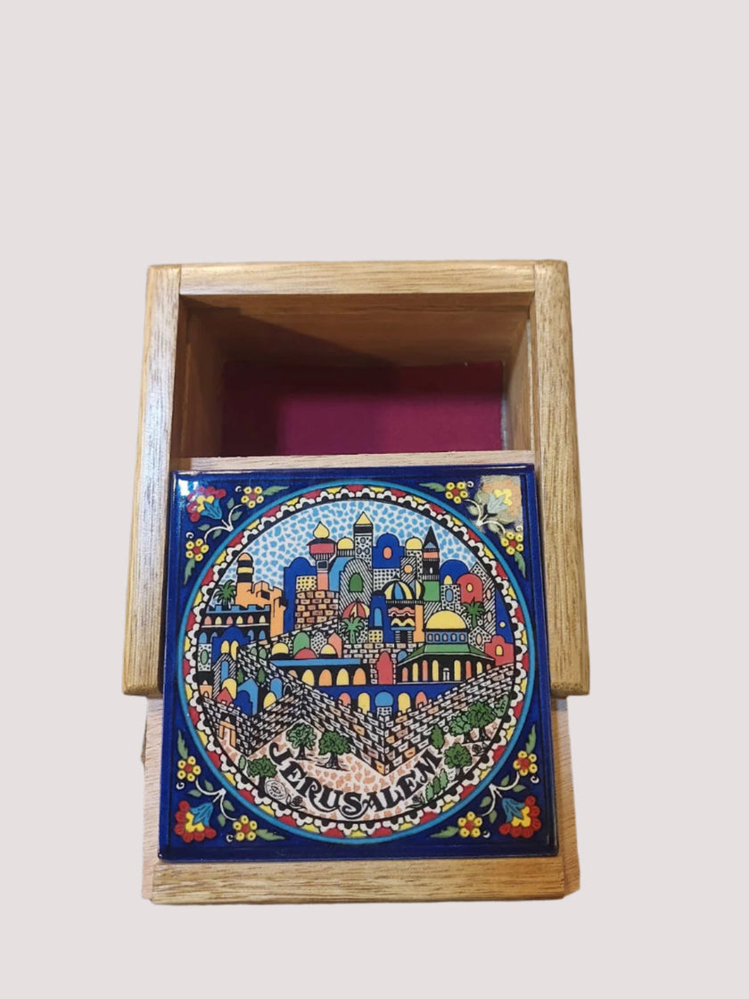 Handcrafted Ceramic & Wood Jewelry Box – 6