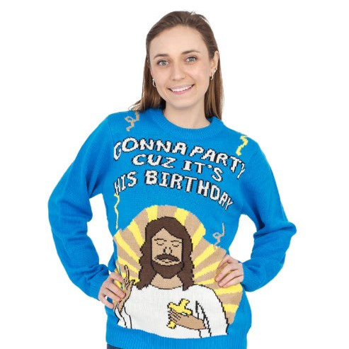 Pull de fête pour l'anniversaire de Jésus