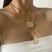 Jewelry Portrait Embossed Tassel Necklace Female