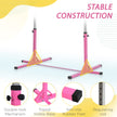 Soozier Professional Home Gymnastics Horizontal Bar for Kids Adjustable Home Gym Fitness w/ Steel Frame and Beechwood