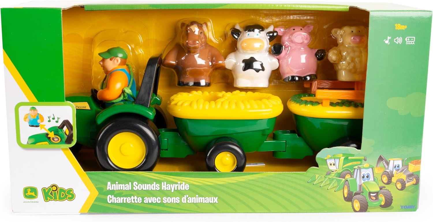 John Deere - Animal Sounds Hayride Musical Tractor Toy